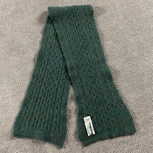 Aran Crafts Teal Cable Knit Scarf